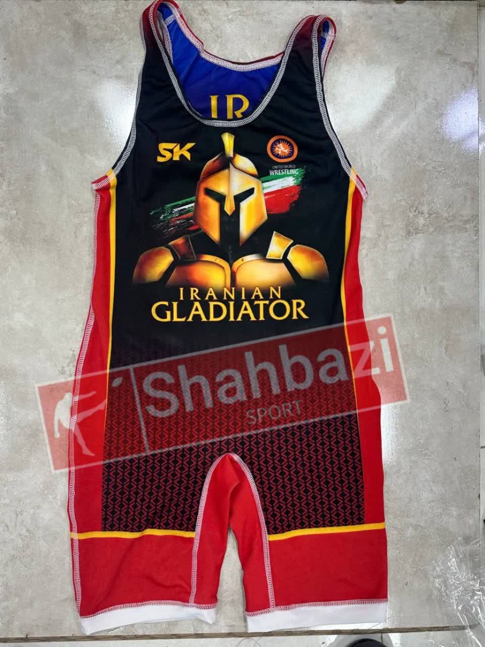 دوبند کشتی مردانه دورو طرح گلادیاتور